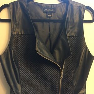 Stylestalker Black Faux Leather Dress Medium